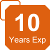 10 Years Experience Icon