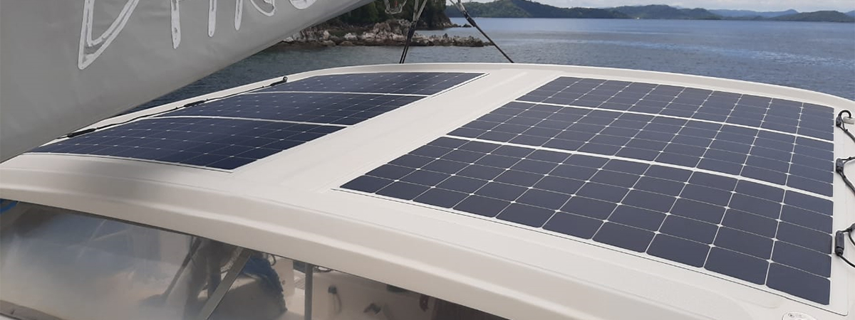 Flexible Solar Panels on Yacht