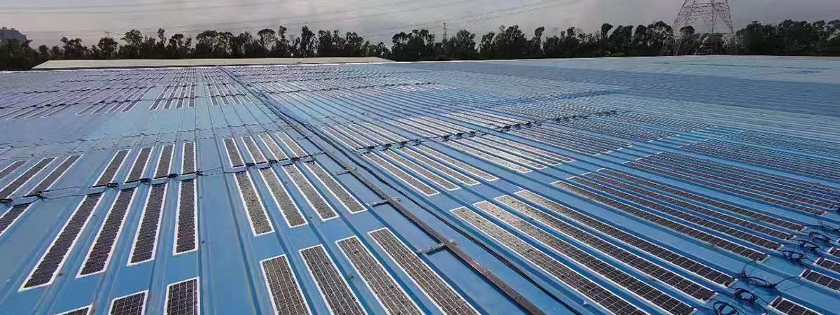 Flexible Solar Panels on Color Steel Tile Roof