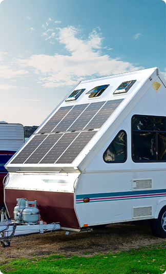 Mono Cells Flexible Solar Panel on the RV