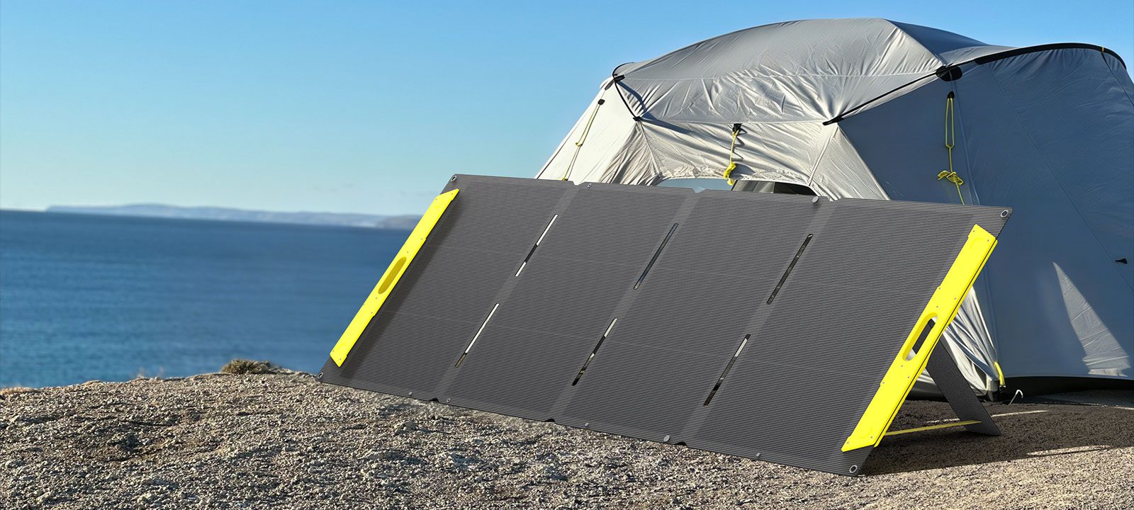Portable solar panels banner