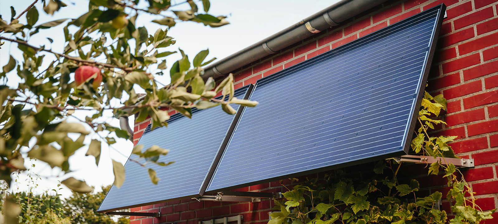 Custom shaped solar panels banner